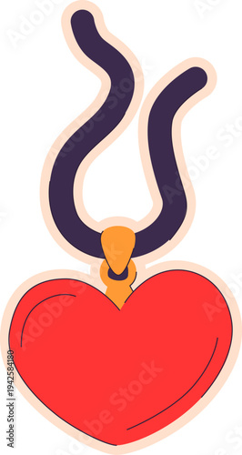 Heart Pendant Sticker