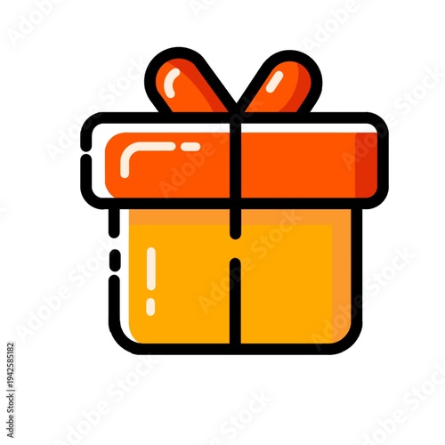 Colorful Gift Box Icon - Birthday Present and E-commerce Reward Symbol