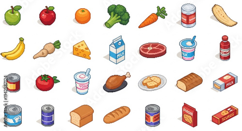 Assorted Grocery Food Items Collection.