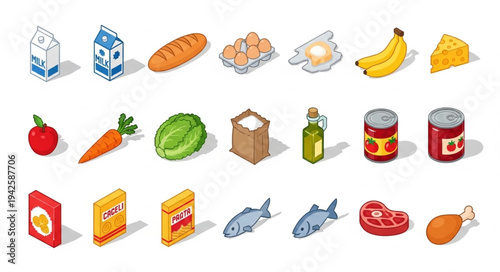 Assorted Grocery Items and Food Products.