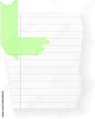 Taped Notebook Sheet