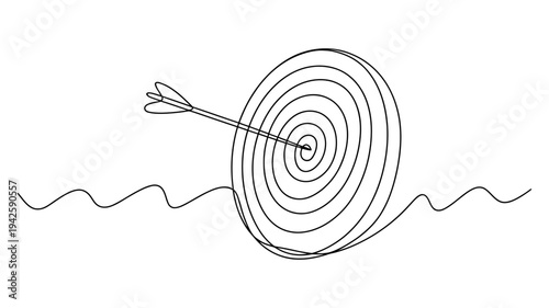 A perfectly aimed arrow lands directly in the bullseye of a target, signifying perfect execution and success.