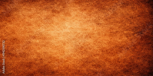 Vintage aged parchment and old paper texture with a stained brown leather background creating a grungy antique retro pattern on a worn blank surface