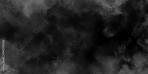 Abstract ash cloud and smoke texture in dark background. White Black fog effect transparent smoke isolated dark dramatic sky with black stormy clouds. Grunge creative and decorative fractal smoke art