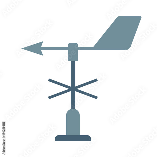 Flat design weather vane icon