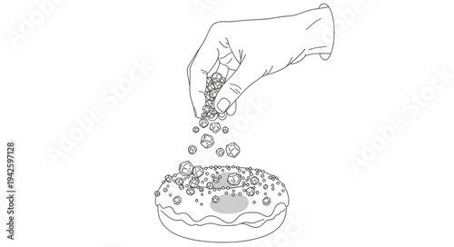 Black and White Champagne Bottle.