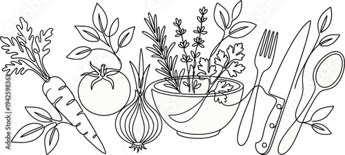 Food and drink doodles set hand drawn vector illustration flat design sketch icons
