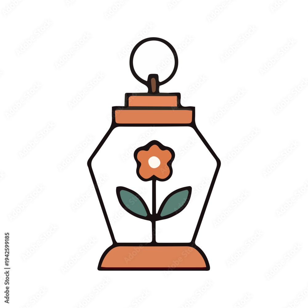 Obraz premium Decorative Flower Lantern Icon