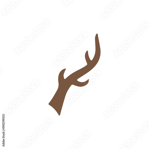 Isolated Deer Antler Icon