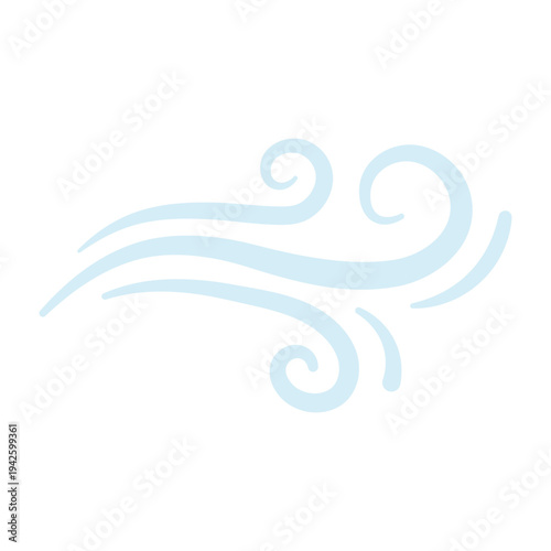 Stylized wind blowing vector icon