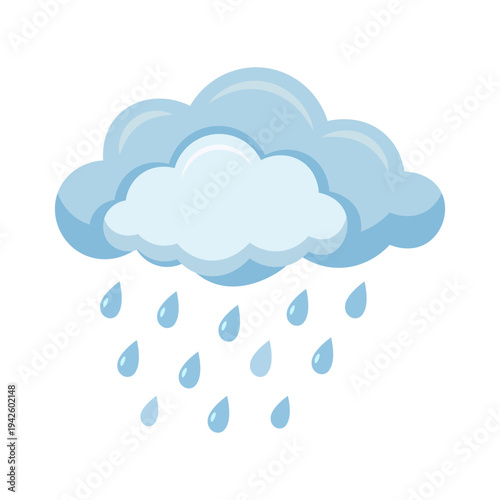 Rain cloud weather vector icon
