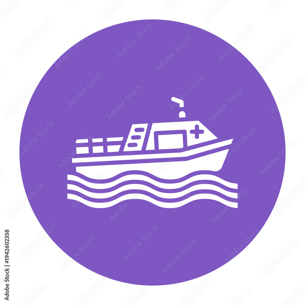 Obraz premium Rescue Boat Icon