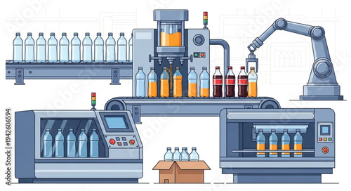 Bottling Plant Machinery Industrial Equipment.