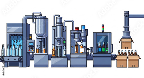 Bottling Plant Production Line Equipment.