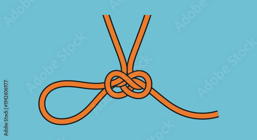 Knot Tying Rope Illustration.