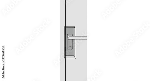 Modern Door Lock Handle.
