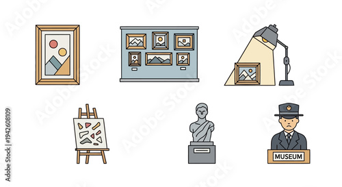 Museum Art Gallery Interior.