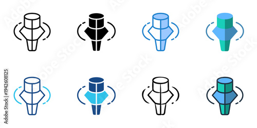 Local pottery icons set multiple style collection. Editable stroke 
