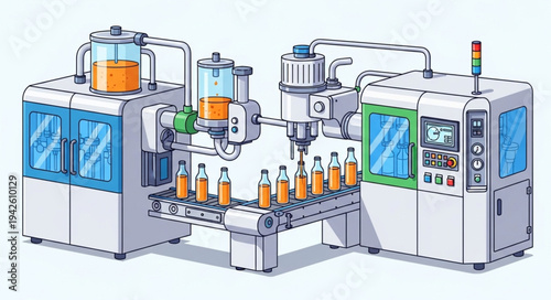 Bottling Machine Industrial Equipment Factory.