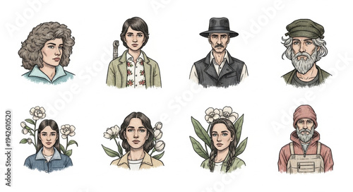 Diverse Portraits - A Collection of Characterful Illustrations.