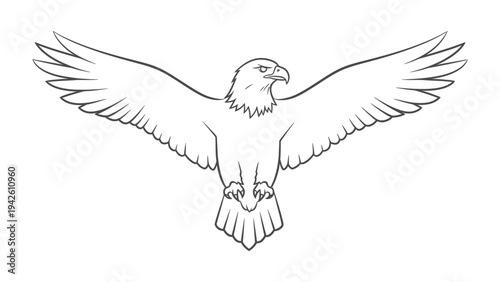 Majestic Eagle in Flight: A strong eagle with outstretched wings soars gracefully, embodying freedom and power.