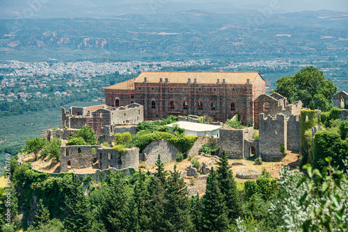 Bilde på lerret Palace of the Despots Overlooking the Valley, Mystras