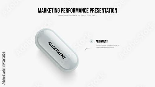 Business Portfolio Slide Layout Vector Illustration. Advertising Development 1 Option Diagram Frame Template. Project Performance One Step Infographic Slideshow Design.