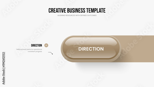 Investor Plan 1 Element Diagram Slide Template. Professional Solution Presentation Layout Vector Illustration. Visual Profile One Option Infographic Slideshow Design.