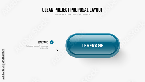 Product Proposal 1 Element Diagram Slide Design. Advertising Review Presentation Template Vector Illustration. Project Campaign One Step Infographic Frame Layout.