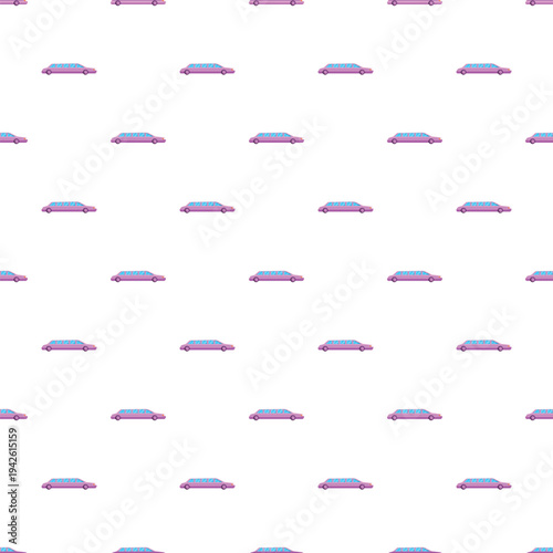Pink limousines creating a repeating background pattern, symbolizing luxury and celebration