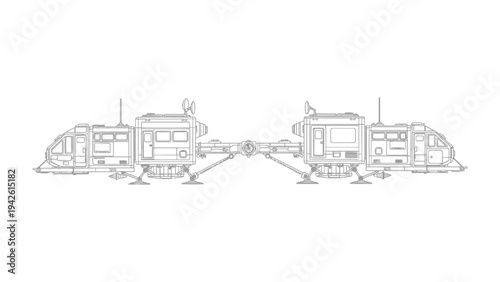 Futuristic Railway: A visionary blueprint of a modern transportation network, showcasing advanced technology and innovative design.