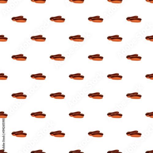 Repeating chocolate eclairs forming a sweet bakery dessert background