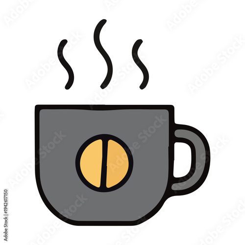 Steaming Coffee Mug Icon
