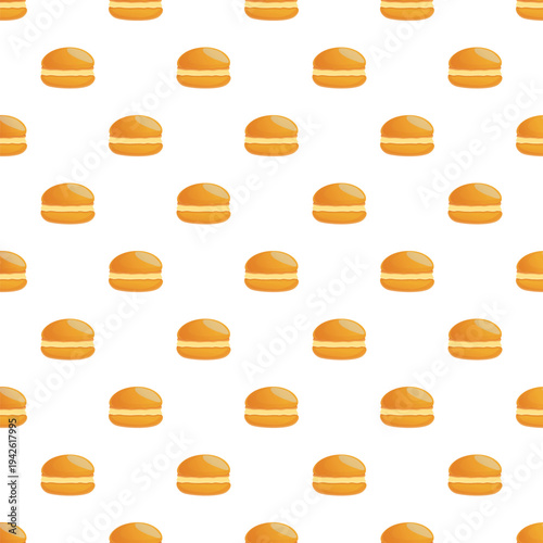 Dorayaki sweet japanese dessert creating a tileable pattern background