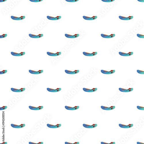 Inflatable raft boats repeating as a seamless pattern on white
