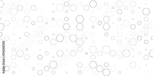 Hexagon grid pattern on transparent background. geometric flat honeycomb textures, seamless hexagonal mesh backgrounds, digital technology , and futuristic layouts