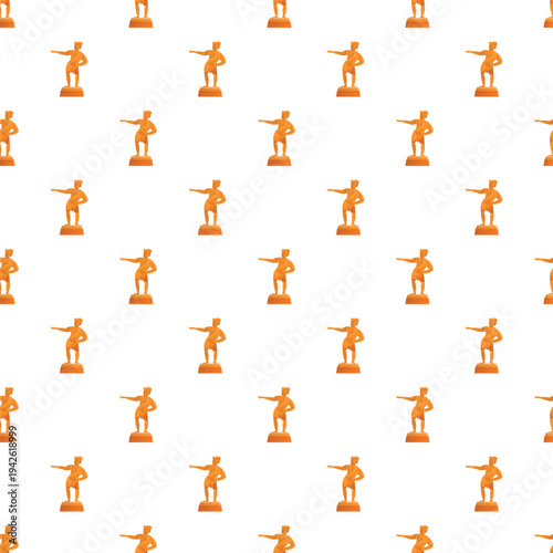 Famous statue colossus of rhodes forming a seamless repeat pattern background