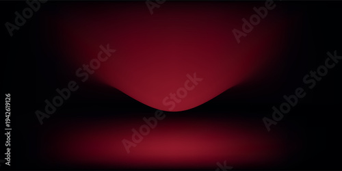 Abstract gradient podium background. Empty red 3D studio background. Clean scene for product presentation mockup template. Eps 10. Nice image and attractive color combination.