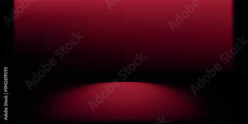 Abstract gradient podium background. Empty red 3D studio background. Clean scene for product presentation mockup template. Eps 10. Nice image and attractive color combination.