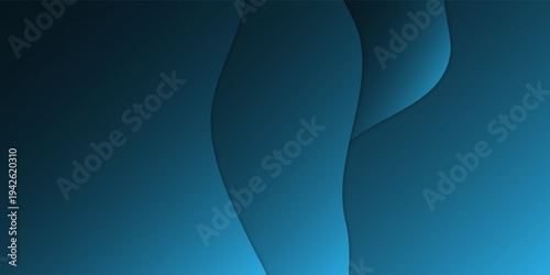 Blue gradient background with white section and vertical wavy line for modern design