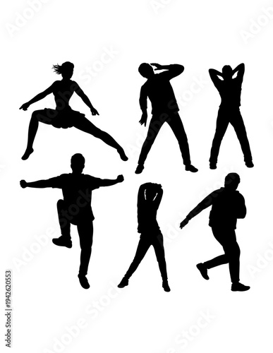 People activity silhouette