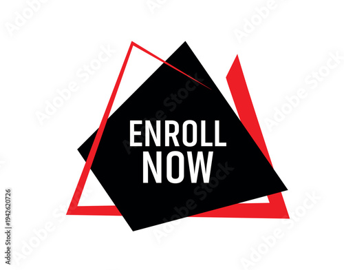 enroll now button on white background