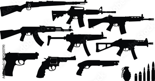 Firearms and Ammunition Illustration