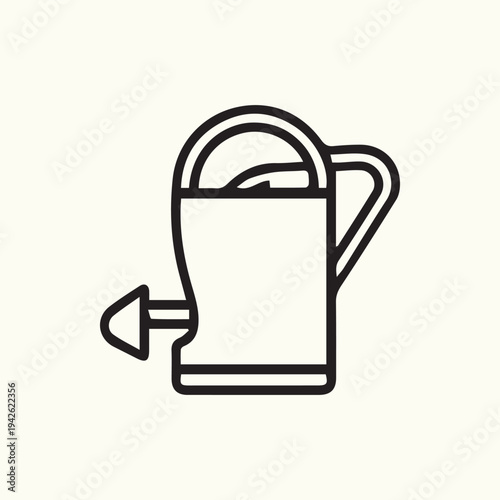 Minimalist Watering Can Icon Bold Line Art For Gardening Designs