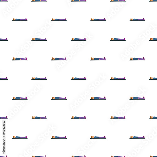 Cartoon person lying flat on a surface creating a repeating texture