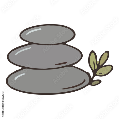 Zen Stacked Stones Illustration