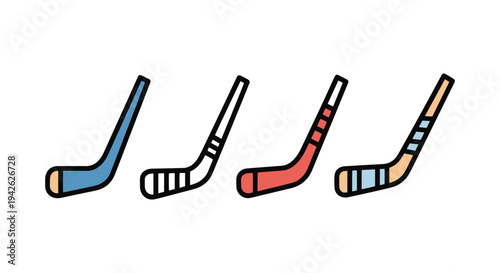 Hockey Stick Line art vector dynamic smooth abstract illustration