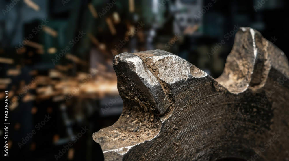 Fototapeta premium Rustic Metal Gear Teeth in Industrial Workshop