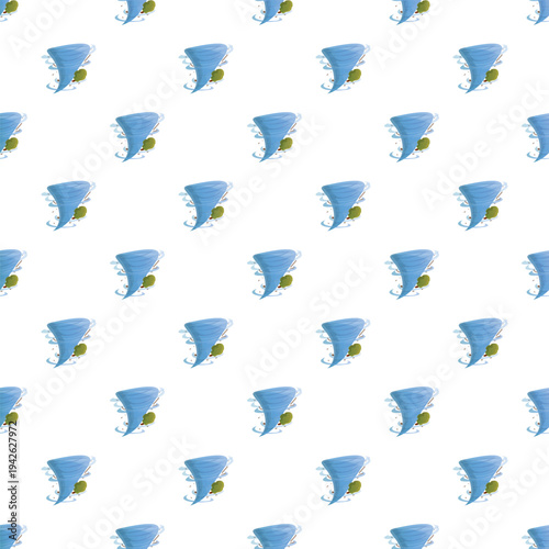Cartoon tornado patterns creating a seamless weather background