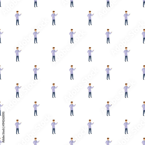 Doctor character pattern representing medical professional careers